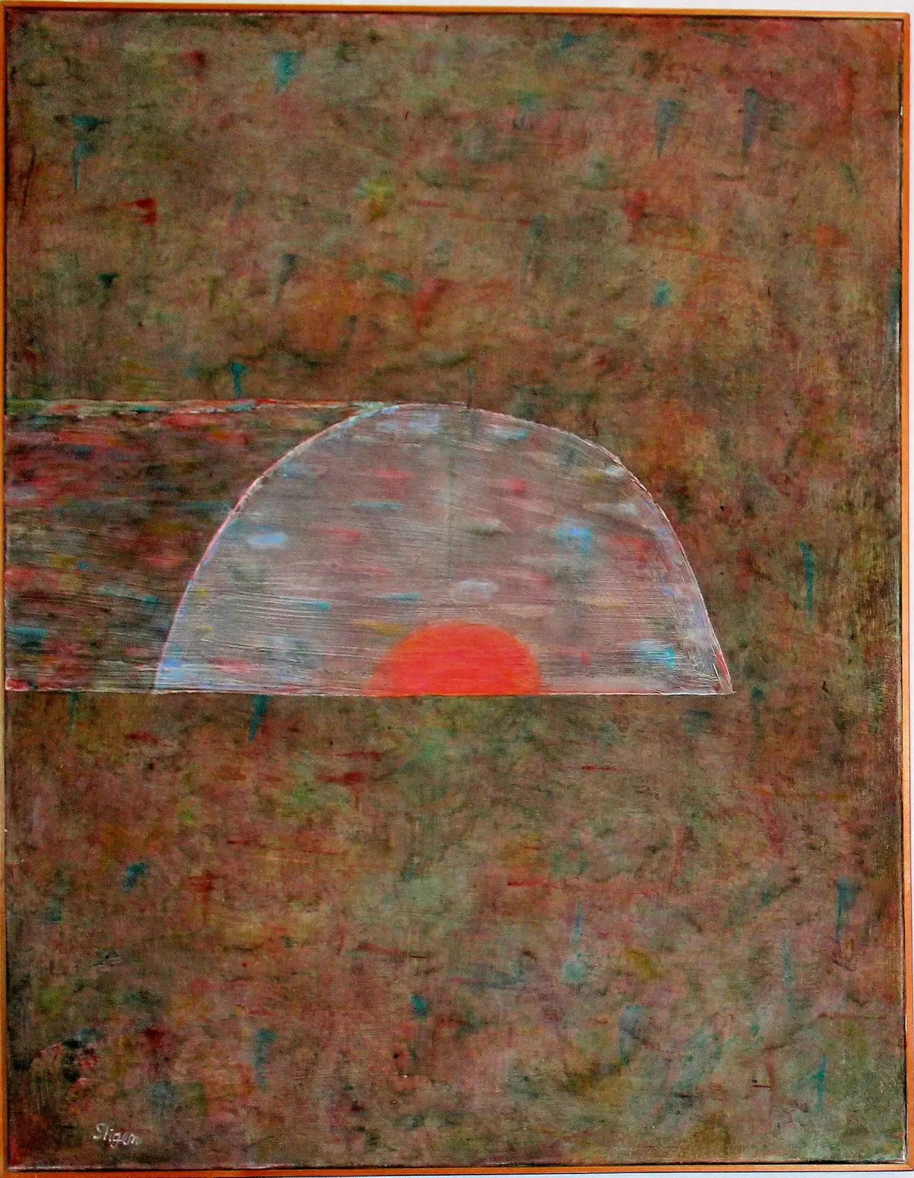 Painting by Lise Stigen — abstract sun